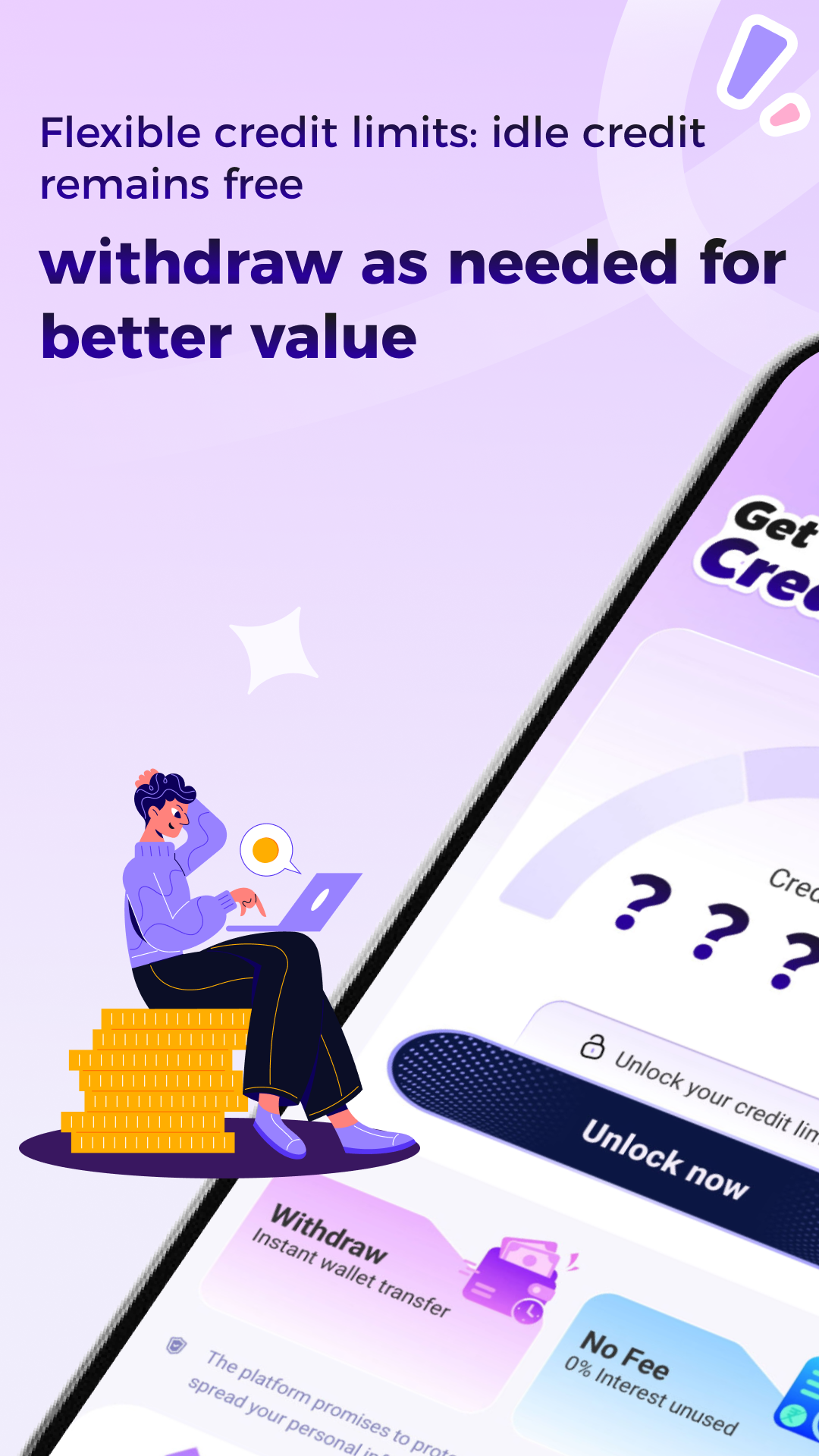 Young professional using NexLimit credit assistant on smartphone